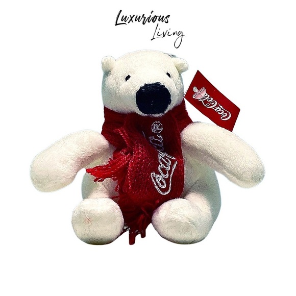 Coca-Cola Polar Bear with Scarf Plush - 6" - Picture 1 of 1